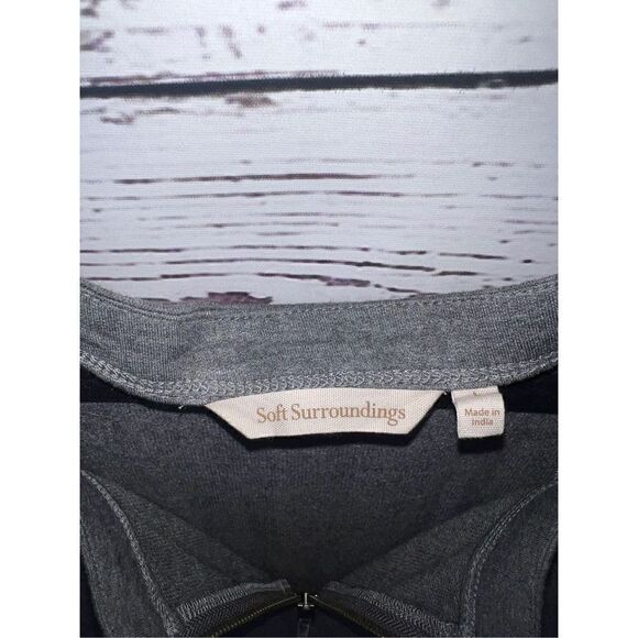 Soft Surroundings Gray Knit Midi Dress Size Large - Picture 5 of 5